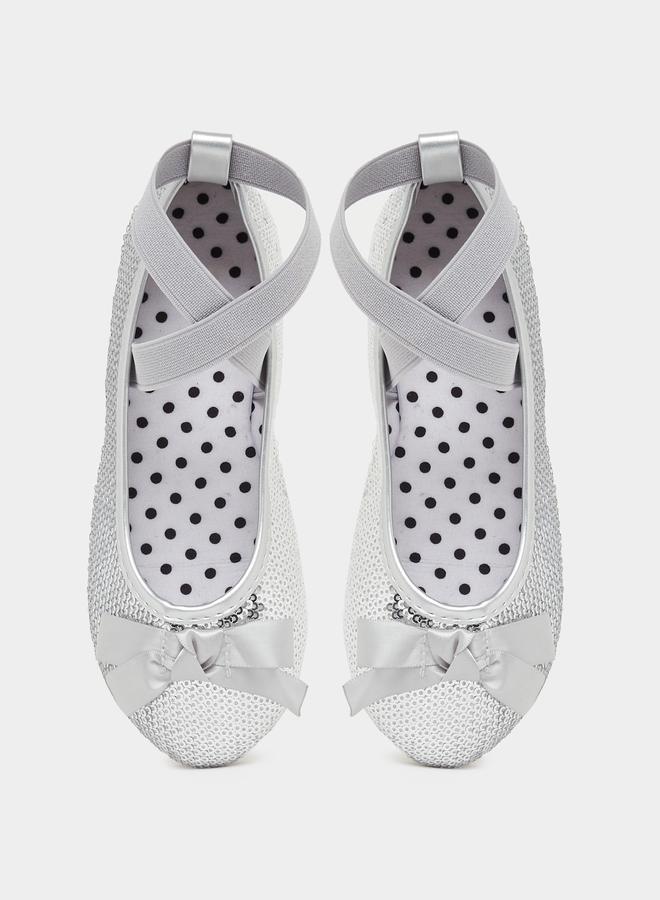 ستايلي حذاء باليرينا مزين بالترتر - Image 5